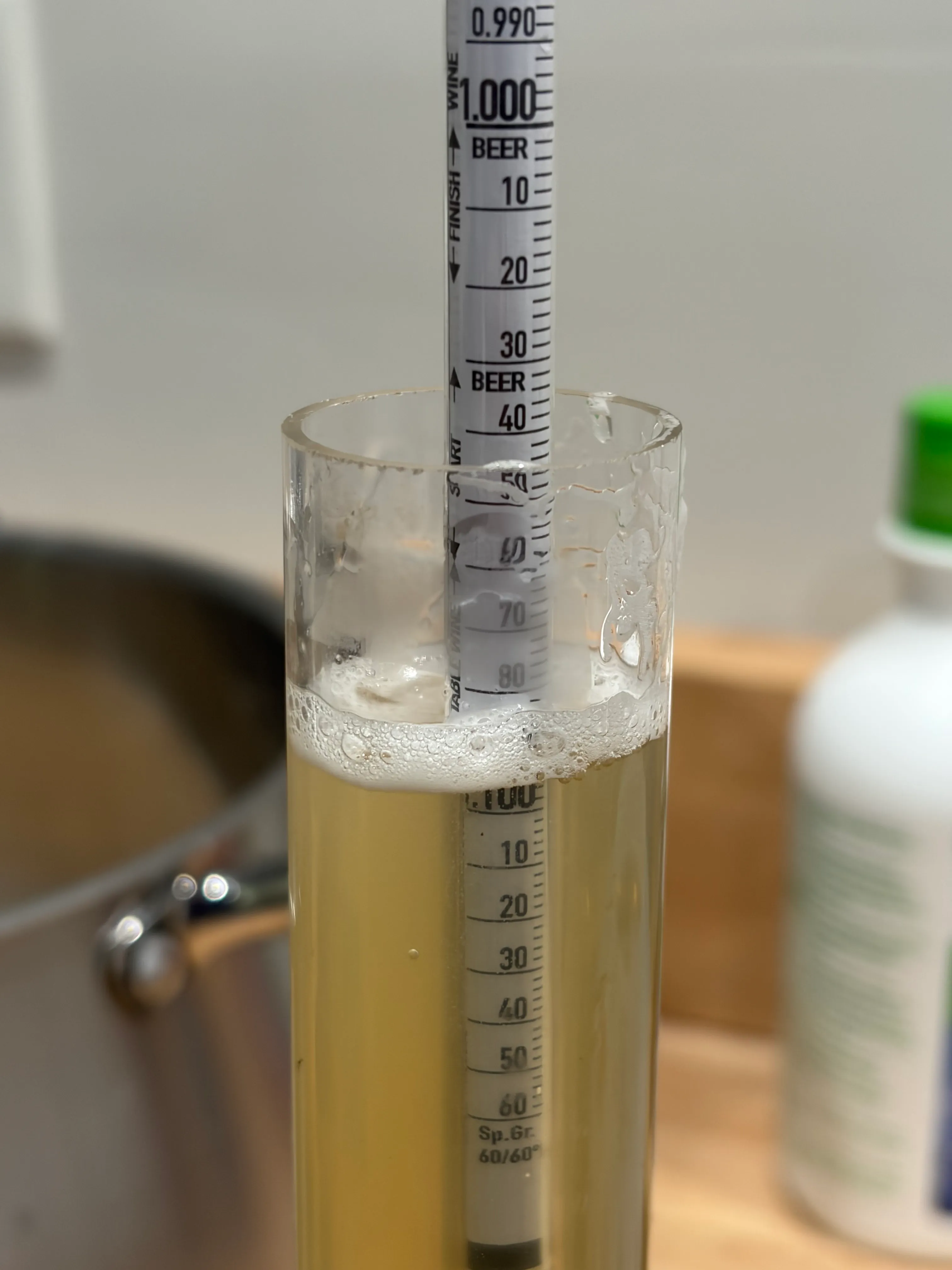 Brew-day gravity: right around 1.091 on the wine scale.